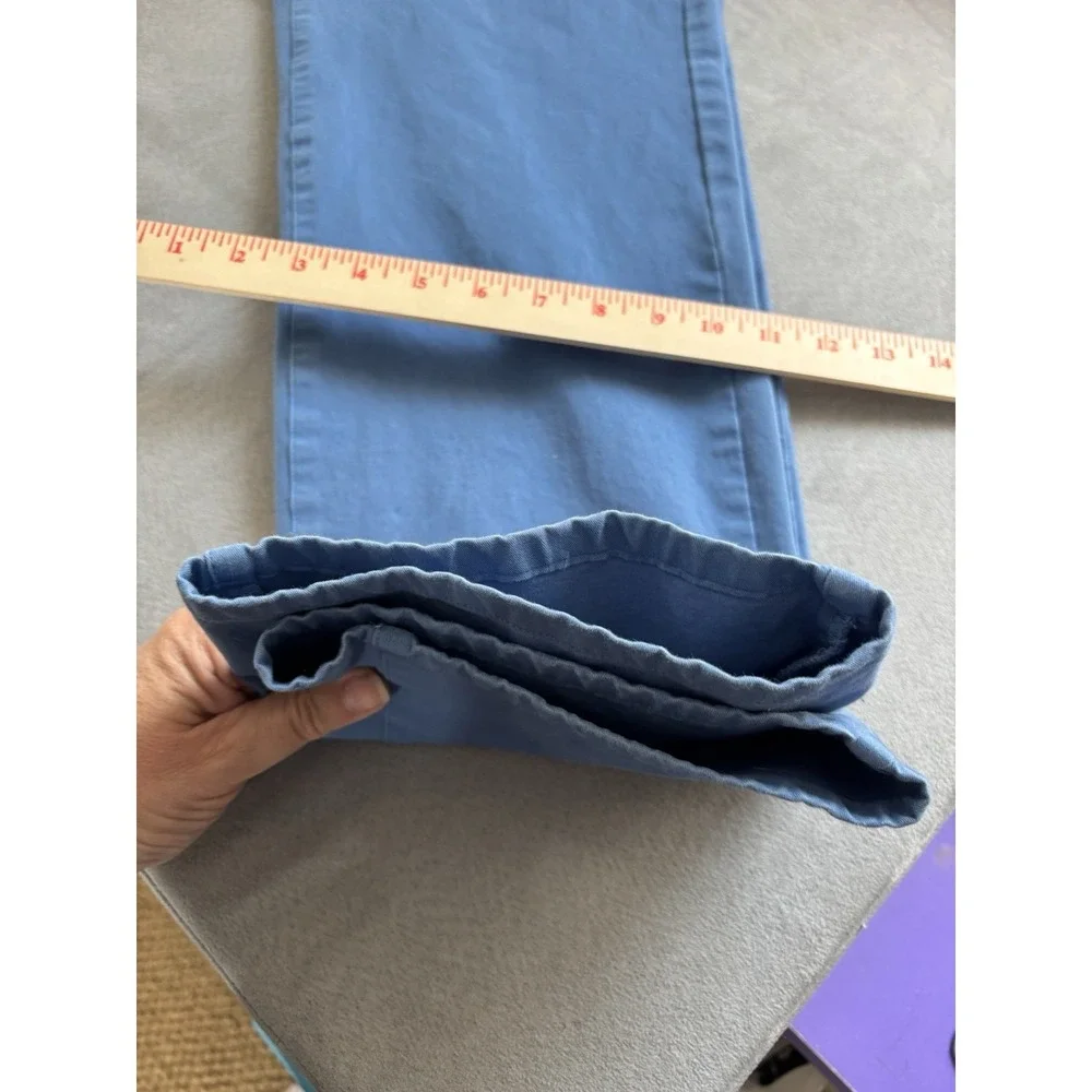 Bonobos Mens Chino Pants 36 X 31 Flat Front Slim Fit Stretch Blue Preppy Office